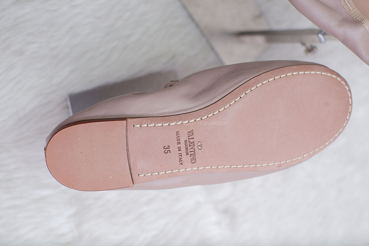UNUSED VALENTINO BALLERINA LEATHER NUDE