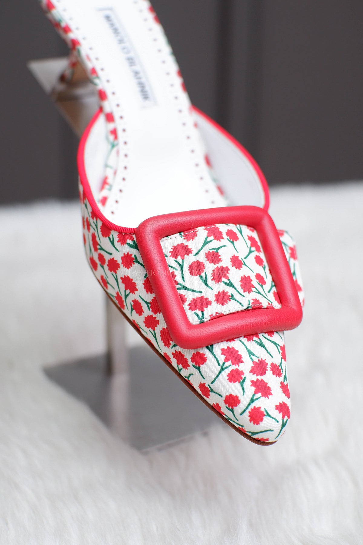 BRAND NEW MANOLO BLAHNIK MAYSALEBI RED FLORAL