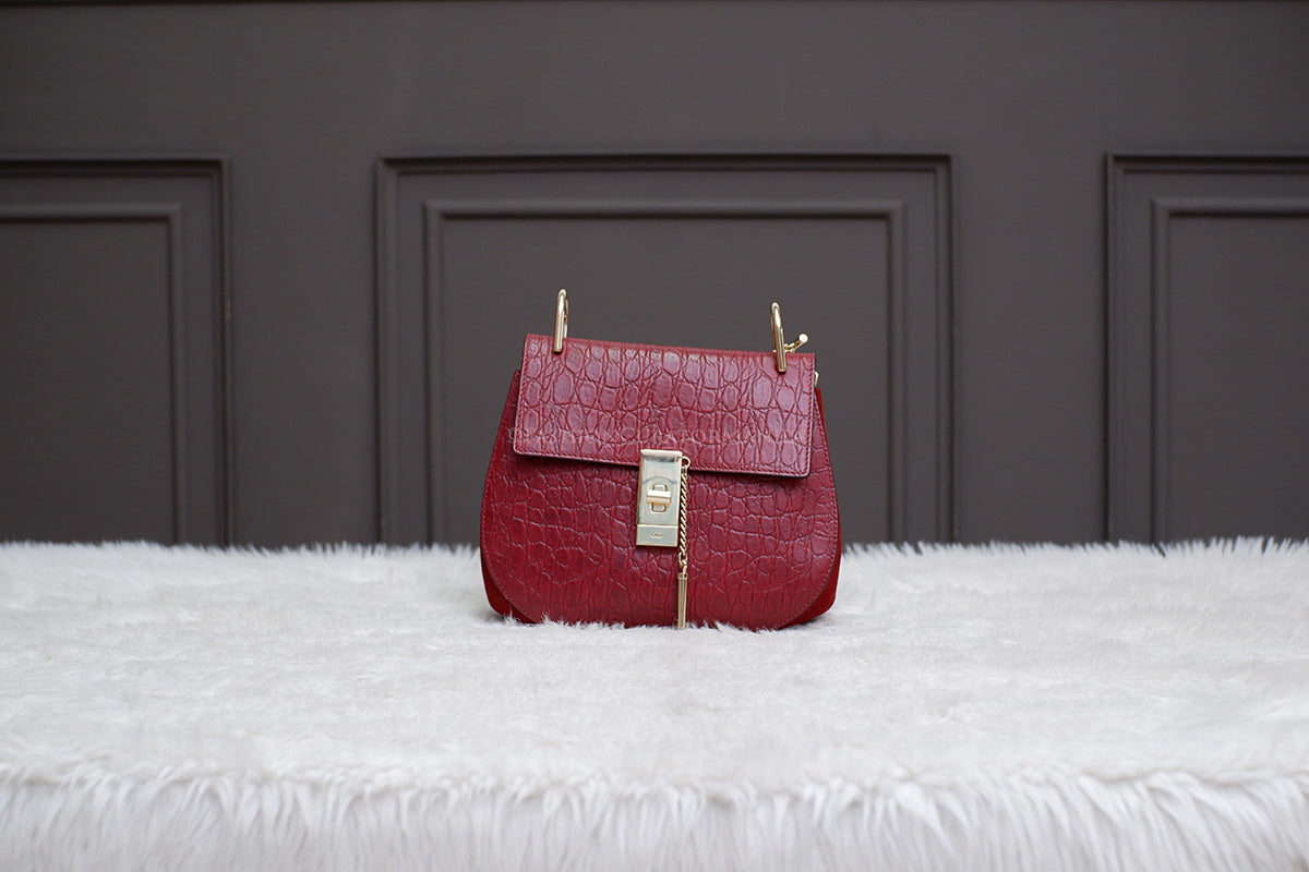 PRE-OWNED CHLOE DREW BURGUNDY