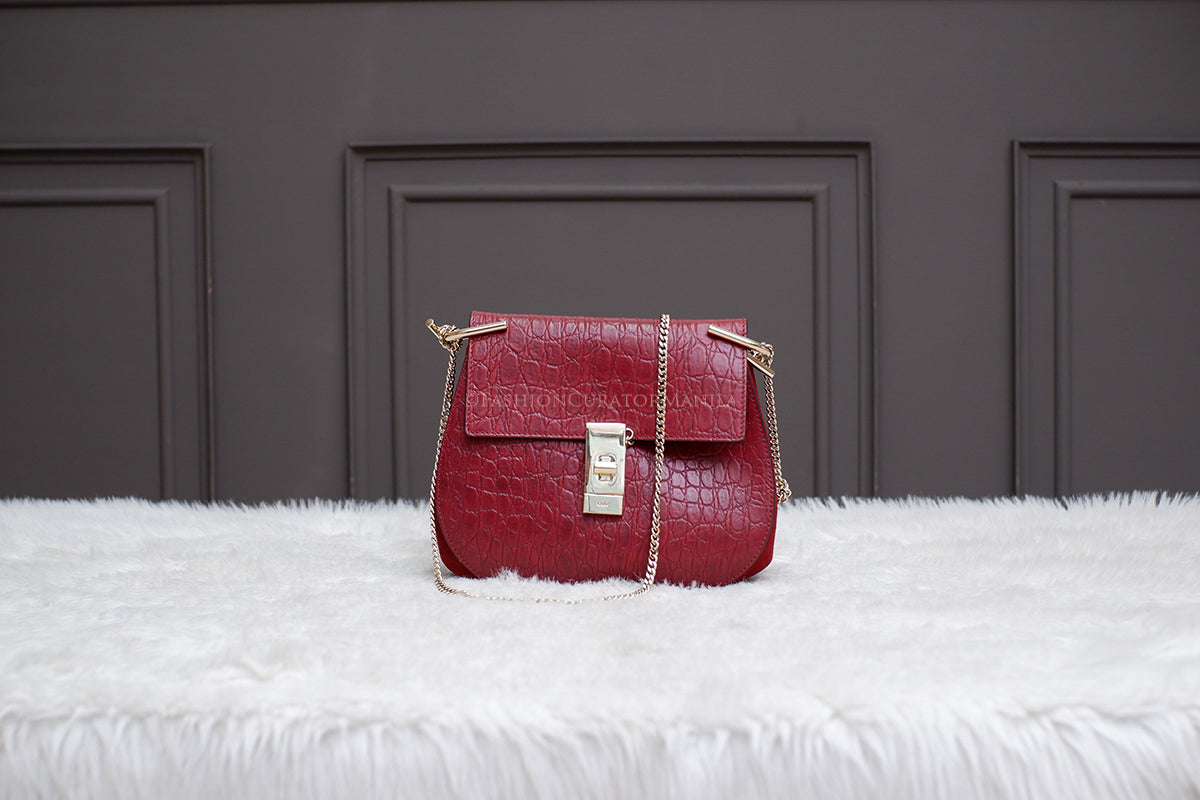 PRE-OWNED CHLOE DREW BURGUNDY