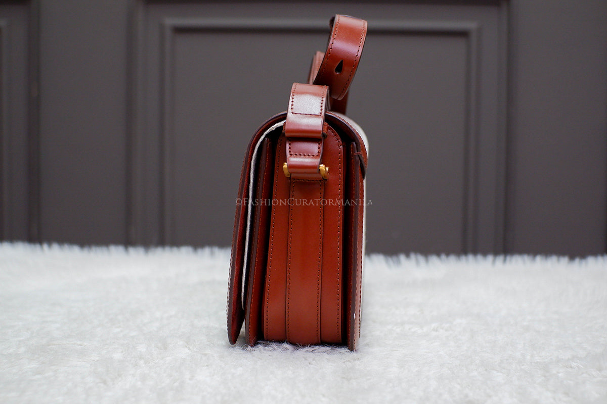 BRAND NEW AMI PARIS LIGHT TAUPE GRAINED LEATHER
