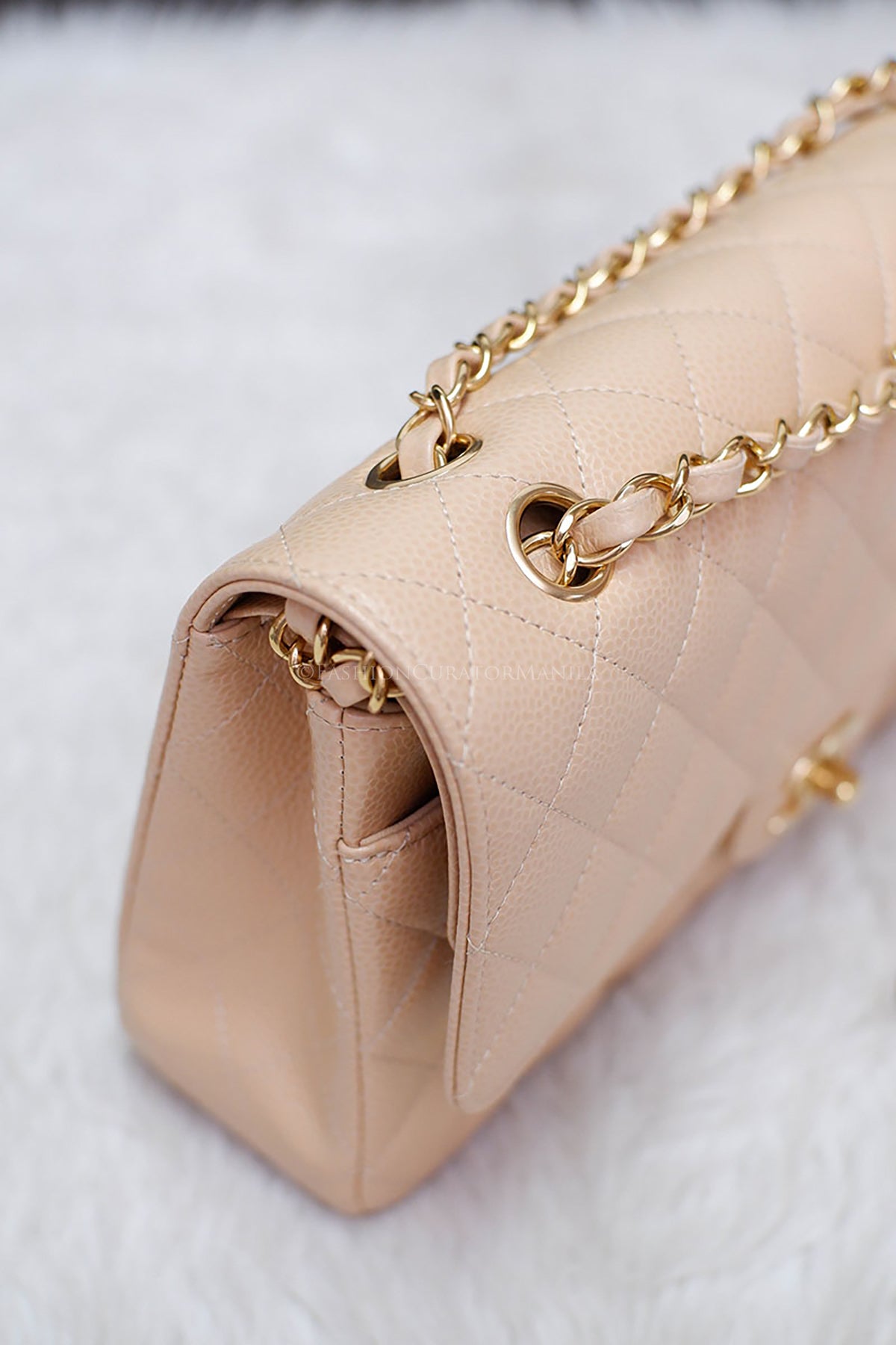 BRAND NEW CHANEL MEDIUM DOUBLE FLAP BEIGE GHW MICROCHIP