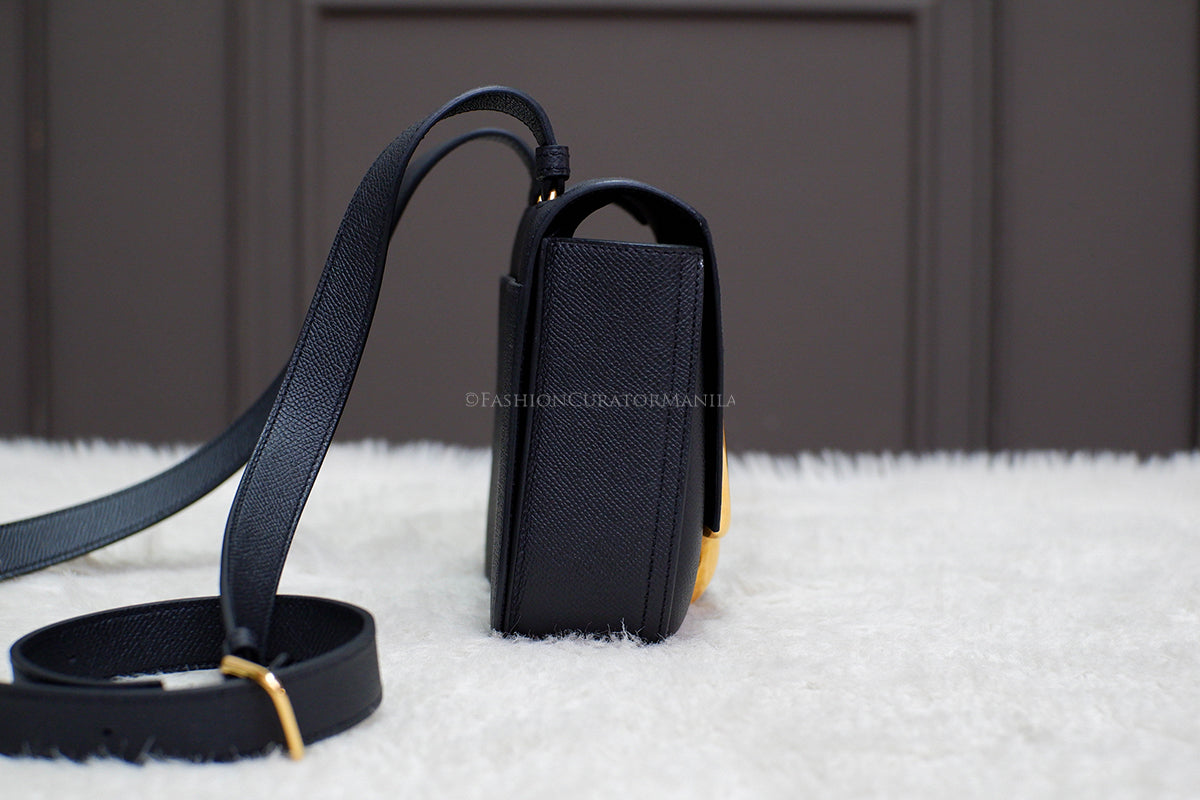 BRAND NEW HERMES DELLA CAVALLERIA MINI BLACK STAMP U