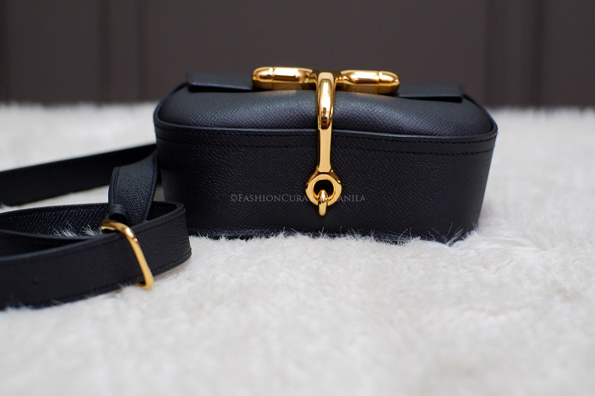 BRAND NEW HERMES DELLA CAVALLERIA MINI BLACK STAMP U
