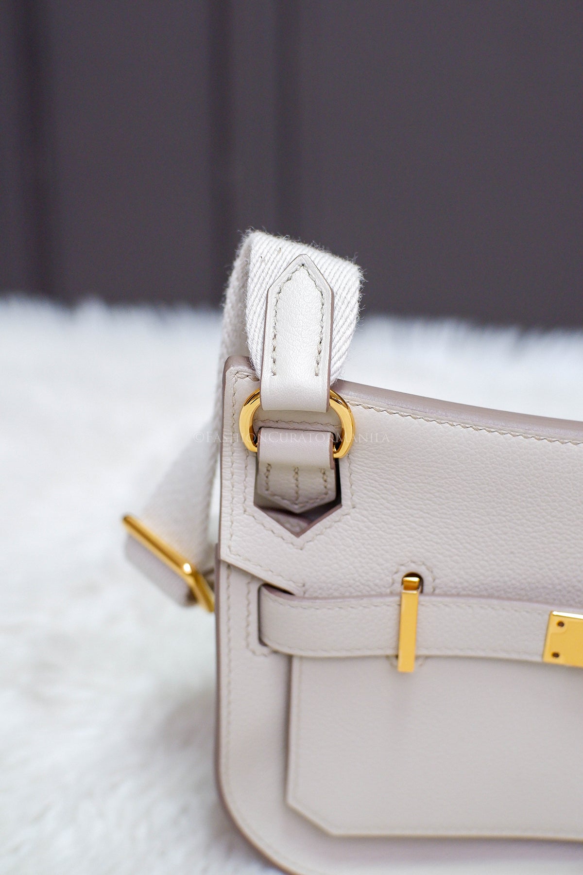 BRAND NEW HERMES MINI JYPSIERE BETON