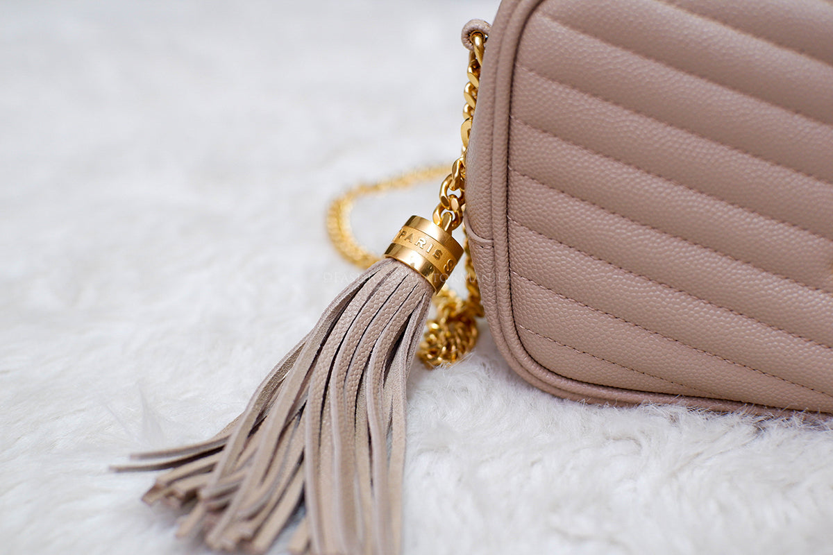 BRAND NEW YSL MINILOU BEIGE TASSEL BAG