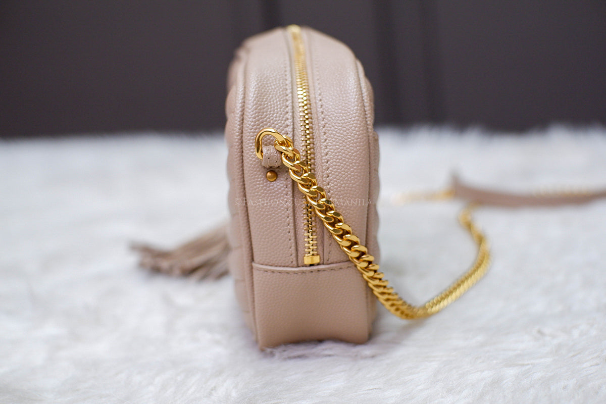 BRAND NEW YSL MINILOU BEIGE TASSEL BAG