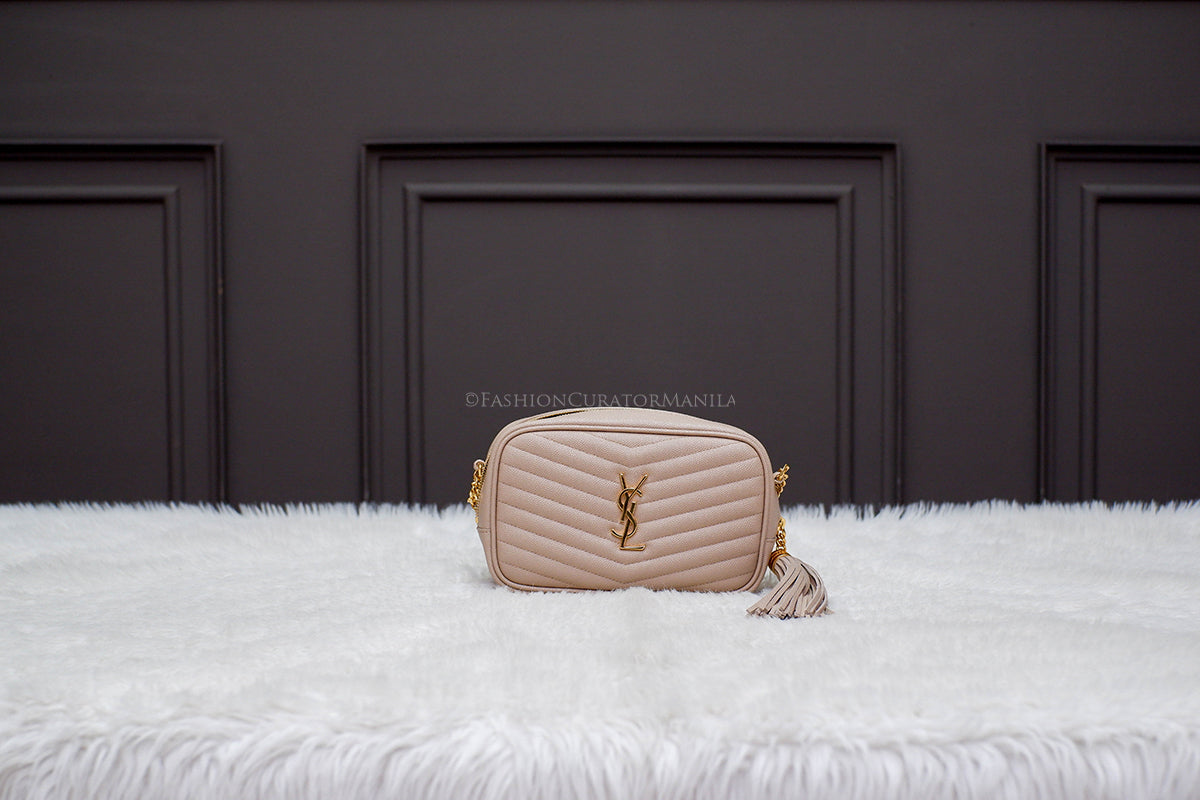 BRAND NEW YSL MINILOU BEIGE TASSEL BAG
