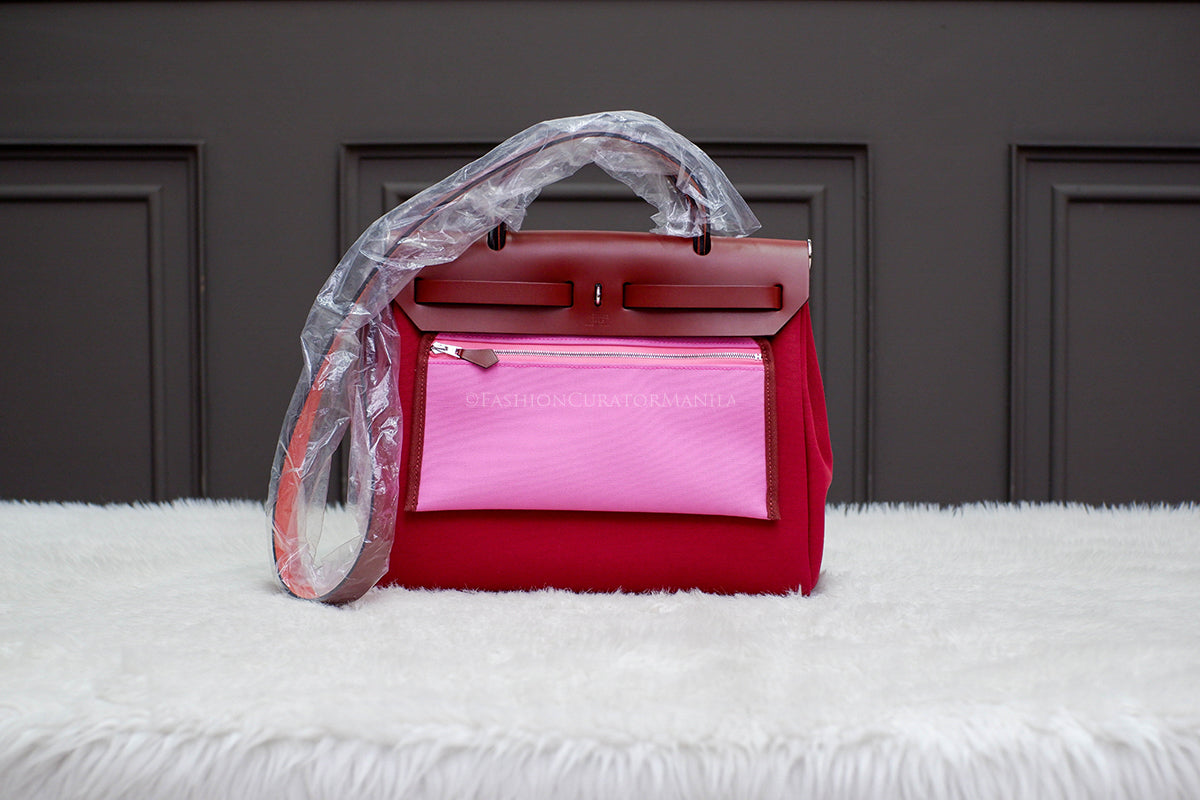 BRAND NEW HERMES HERBAG 31 STAMP U ROUGE PIMENT