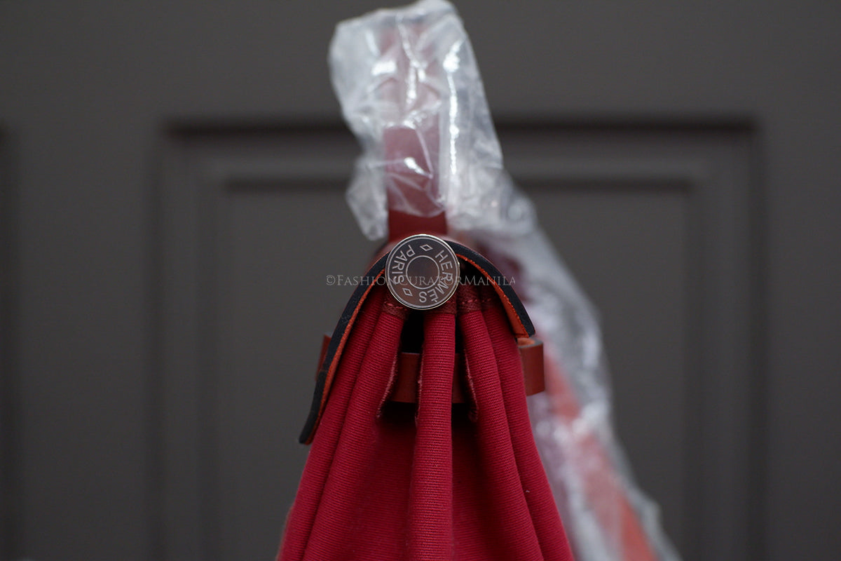BRAND NEW HERMES HERBAG 31 STAMP U ROUGE PIMENT