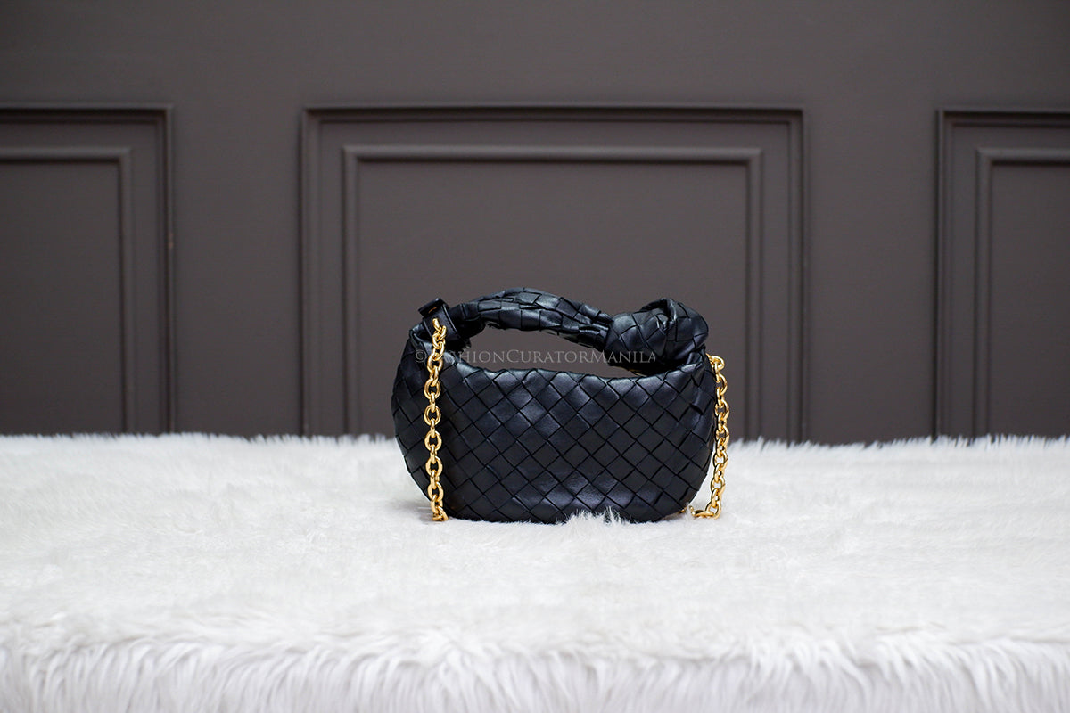 LIKE NEW BOTTEGA VENETA MINI JODIE BLACK
