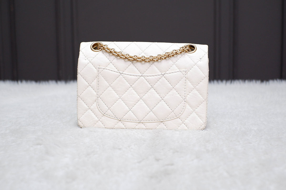 LIKE NEW CHANEL MINI REC FLAP WHITE SERIES 30