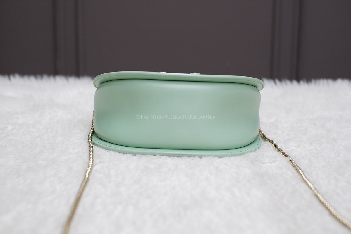 LIKE NEW FURLA METROPOLIS ROUND CROSSBODY GREEN