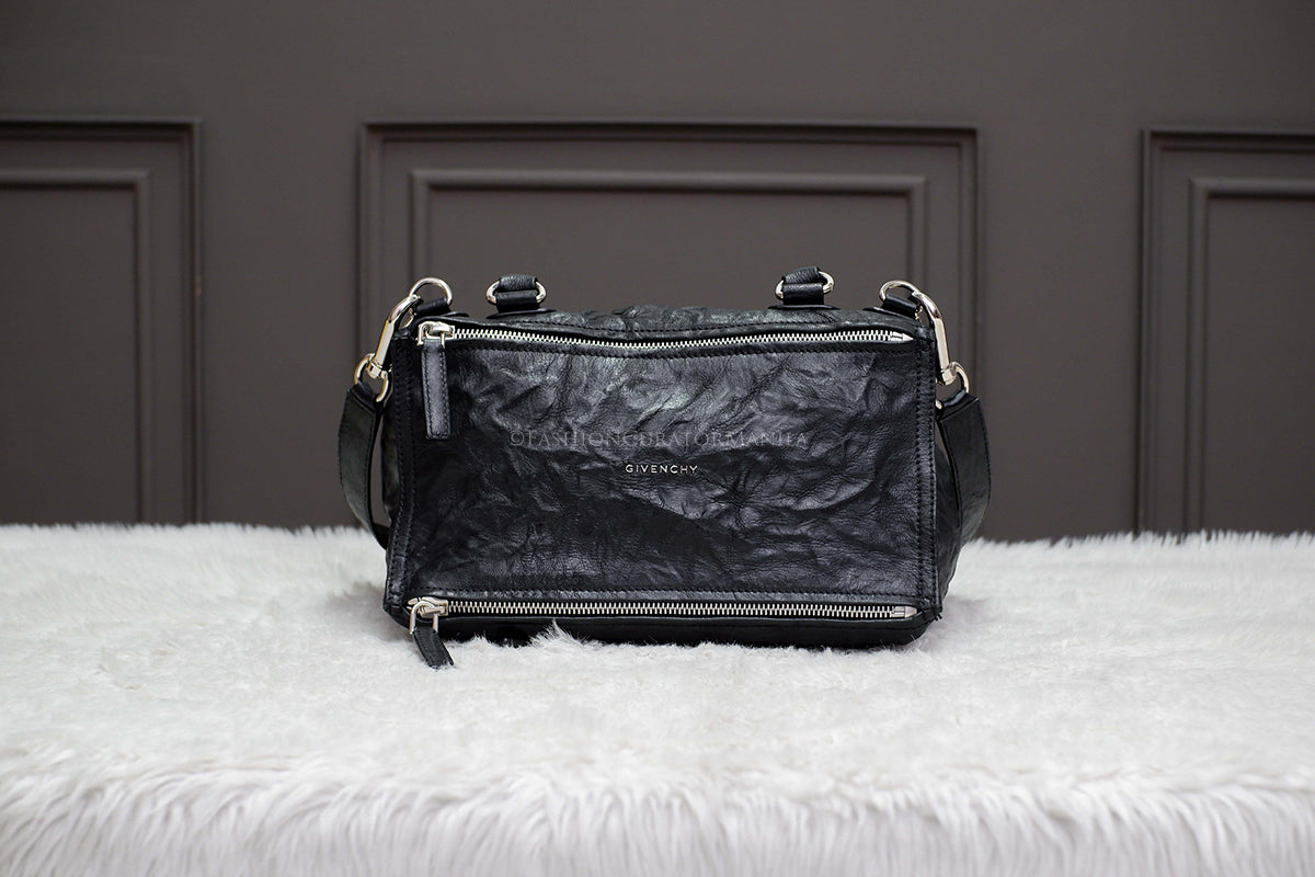LIKE NEW GIVENCHY MEDIUM PANDORA BLACK TOP HANDLE SLING