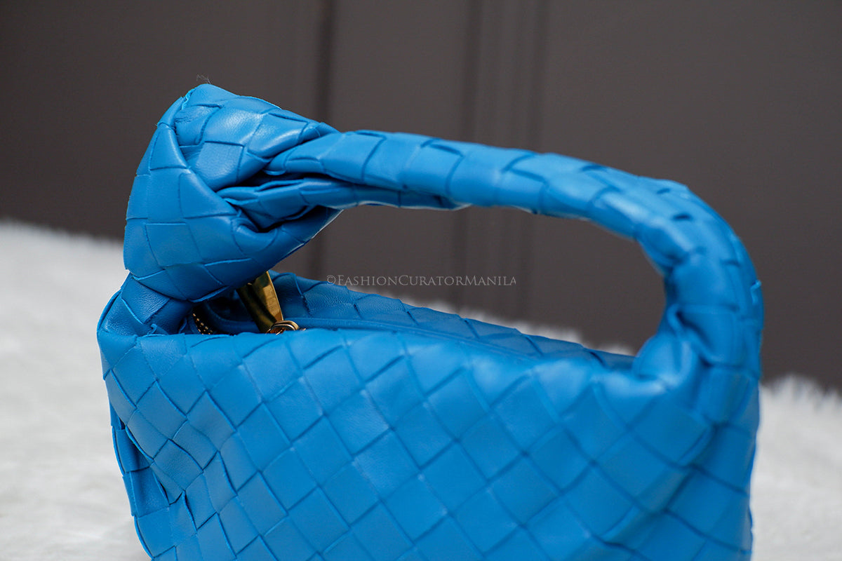 PRE-OWNED BOTTEGA VENETA MINI JODIE BLUE