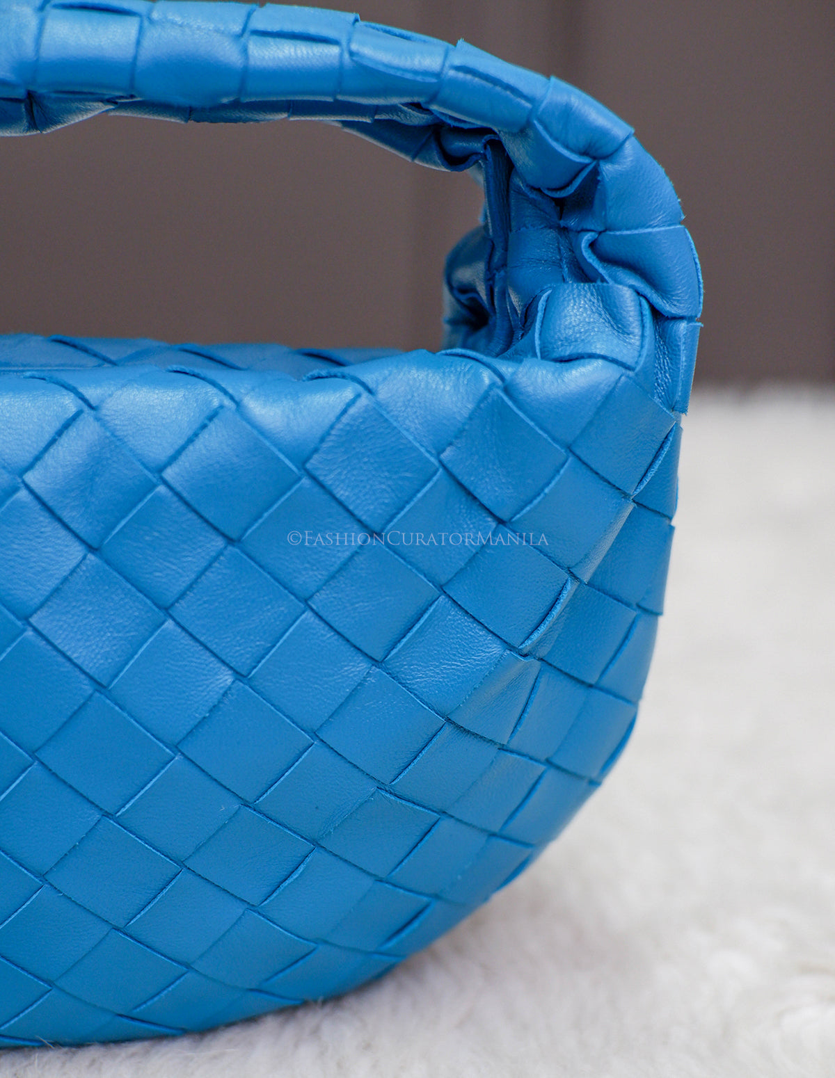 PRE-OWNED BOTTEGA VENETA MINI JODIE BLUE