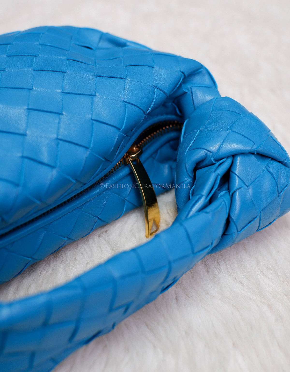PRE-OWNED BOTTEGA VENETA MINI JODIE BLUE