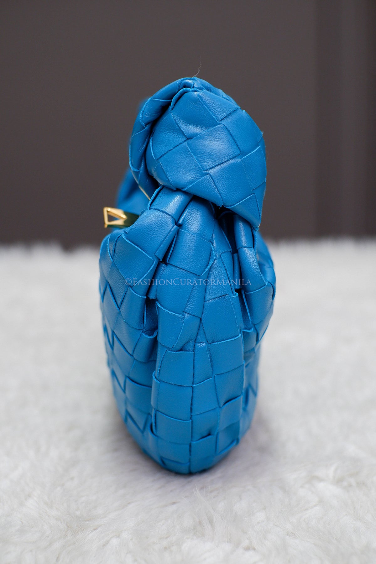 PRE-OWNED BOTTEGA VENETA MINI JODIE BLUE