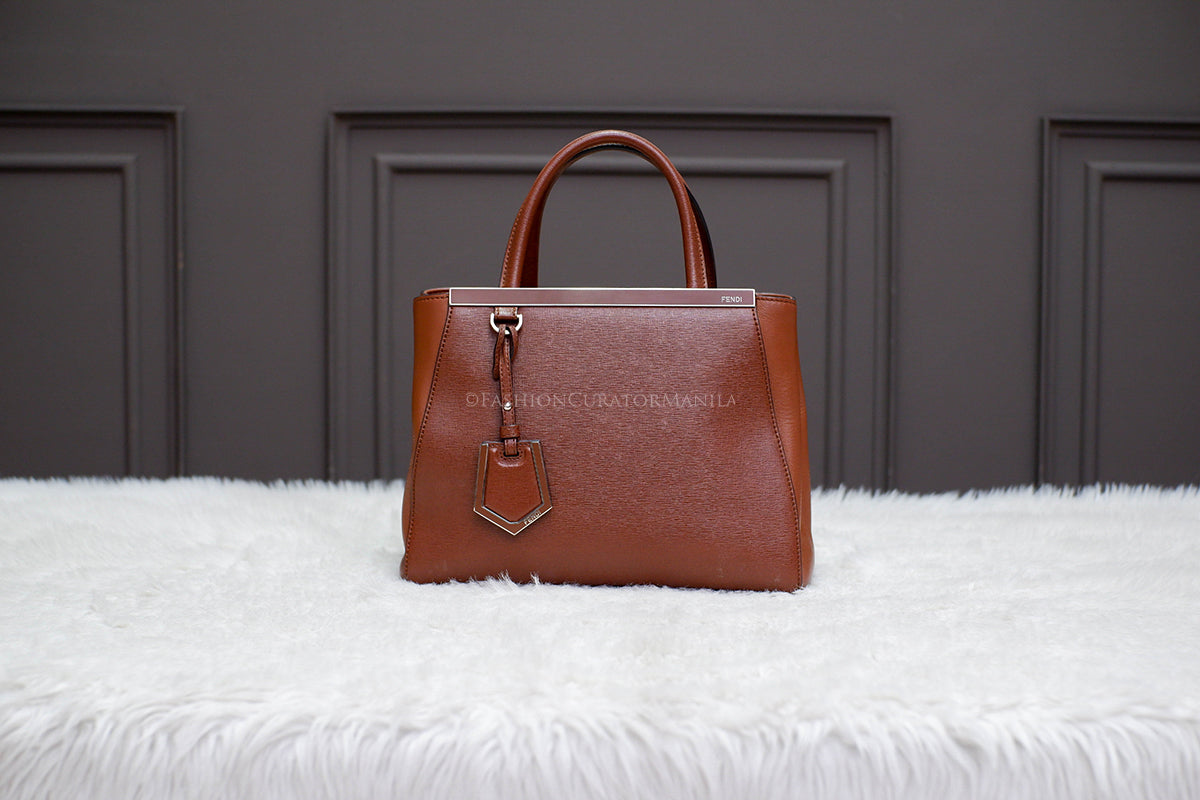 PRE-OWNED FENDI PETITE 2JOURS BROWN
