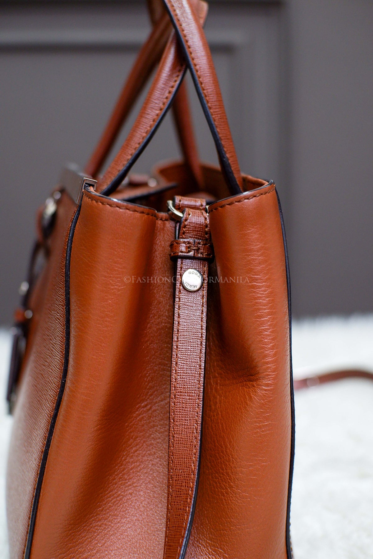 PRE-OWNED FENDI PETITE 2JOURS BROWN