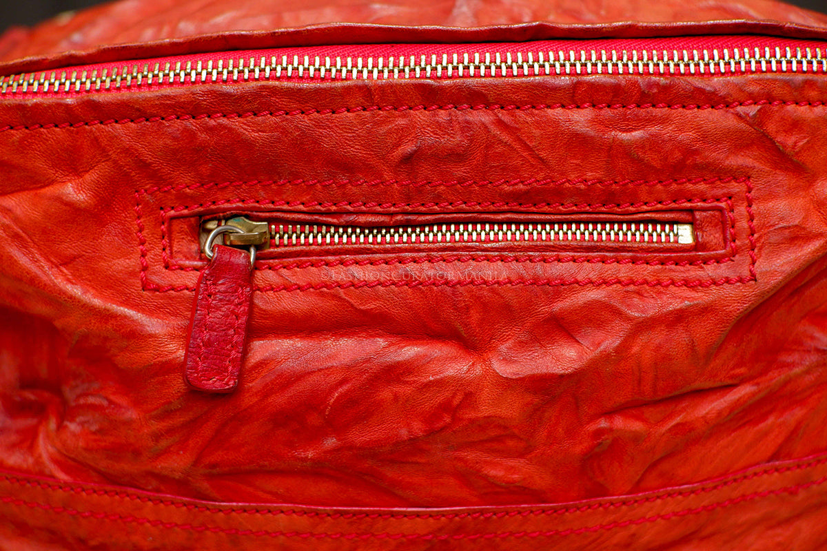 PRE-OWNED GIVENCHY MEDIUM PANDORA ORANGE TOP HANDLE SLING
