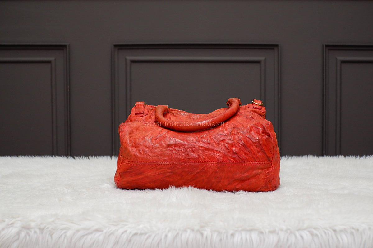 PRE-OWNED GIVENCHY MEDIUM PANDORA ORANGE TOP HANDLE SLING