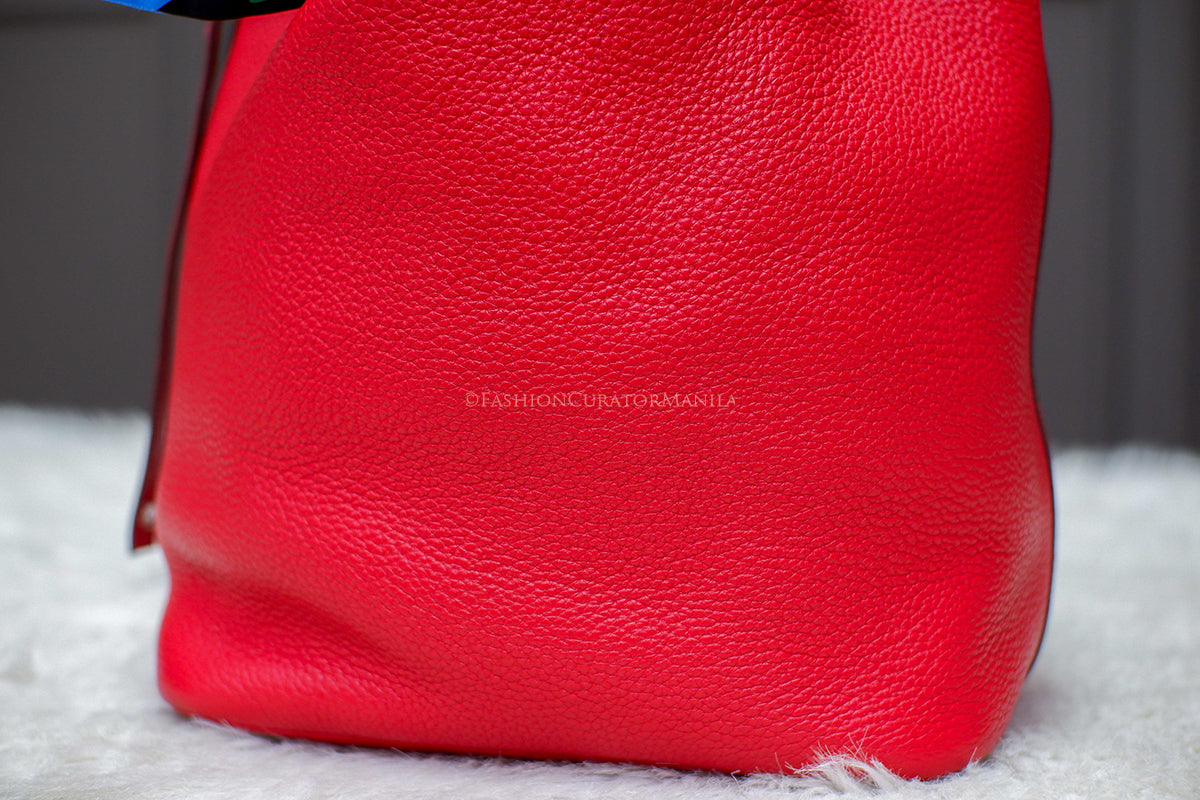 (PRE-OWNED) HERMES PICOTIN 22 RED