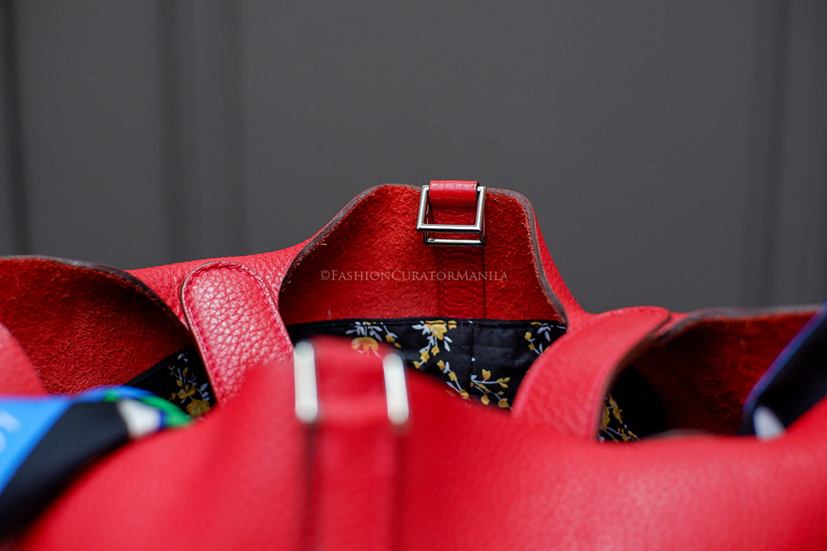 (PRE-OWNED) HERMES PICOTIN 22 RED