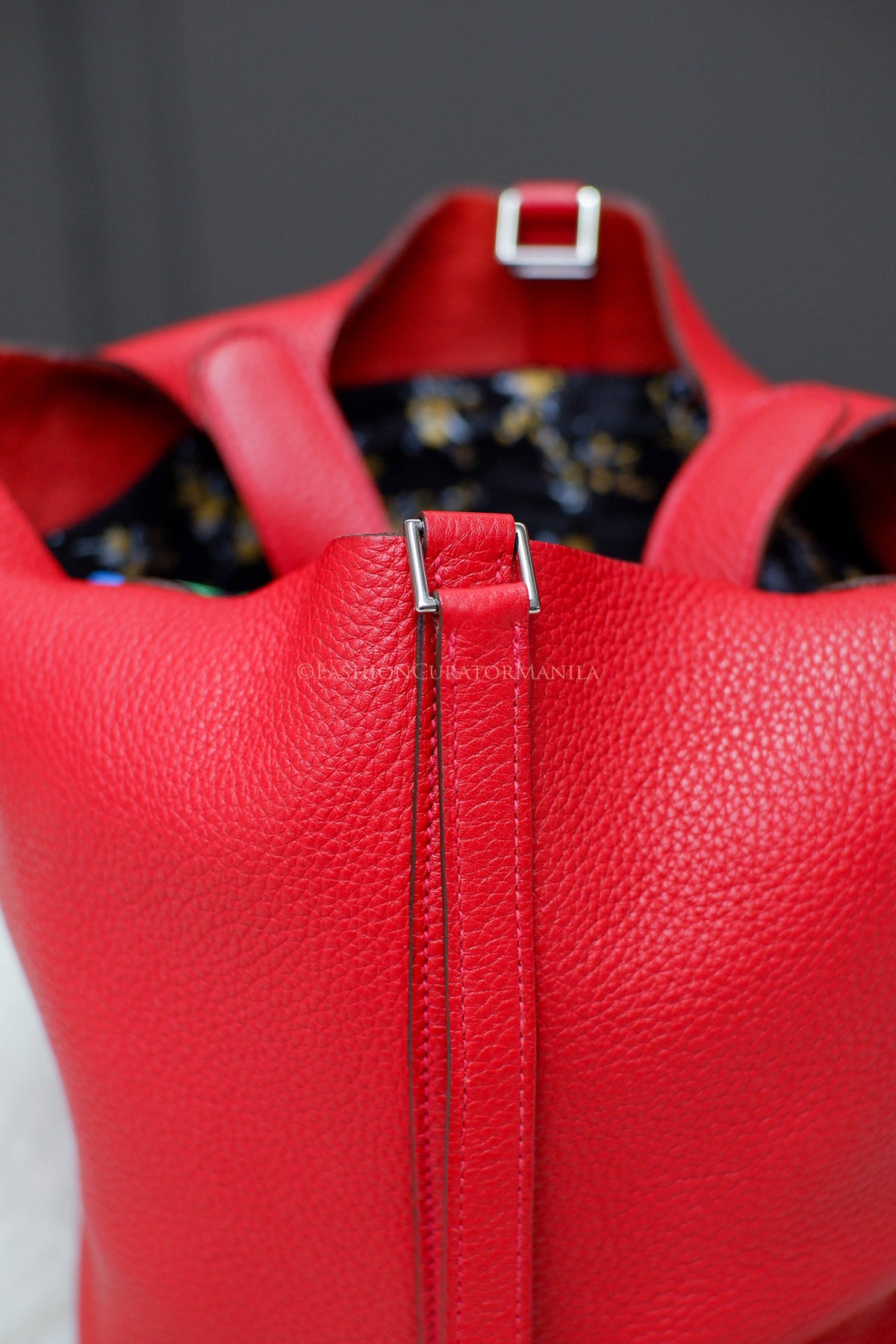 (PRE-OWNED) HERMES PICOTIN 22 RED
