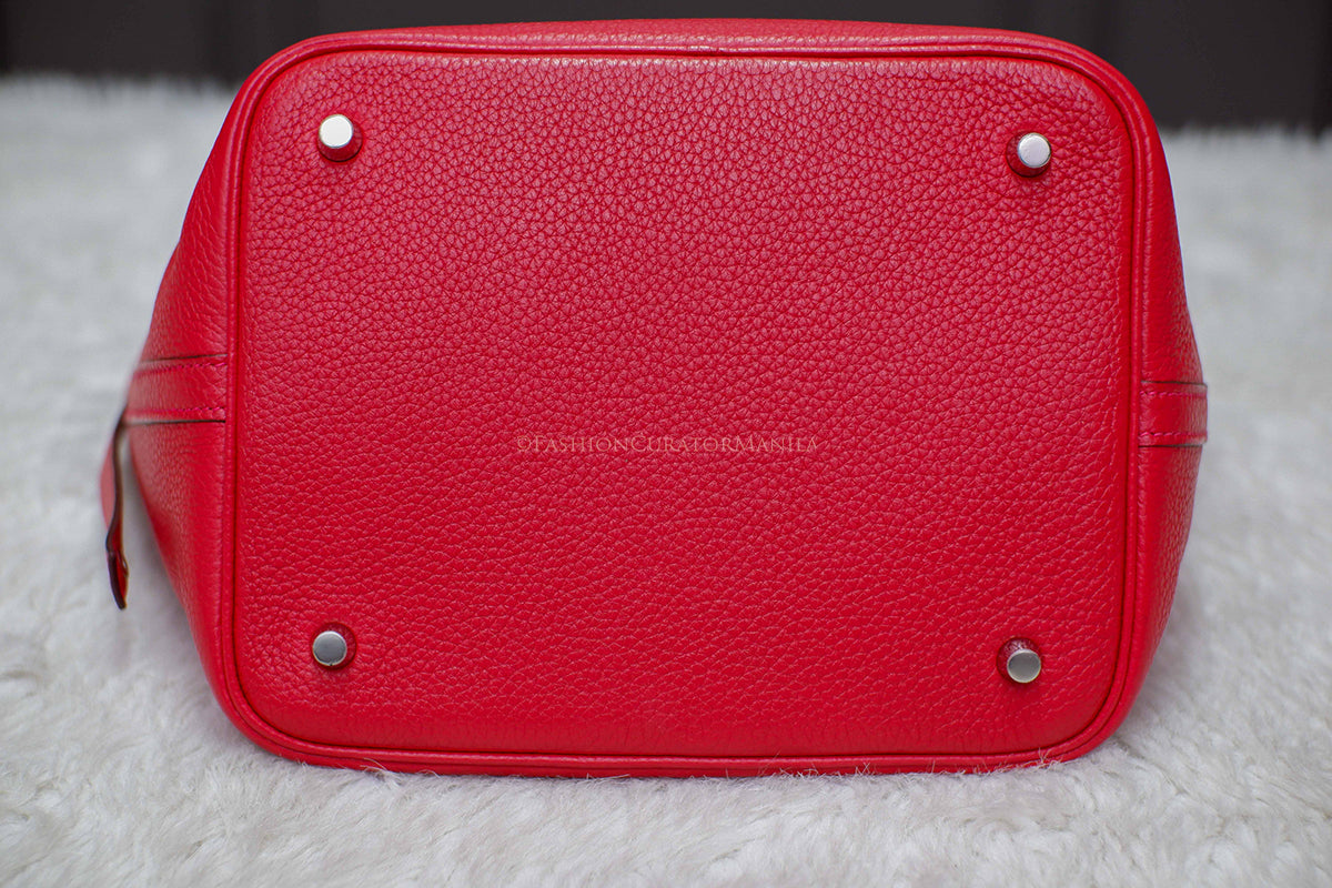 (PRE-OWNED) HERMES PICOTIN 22 RED