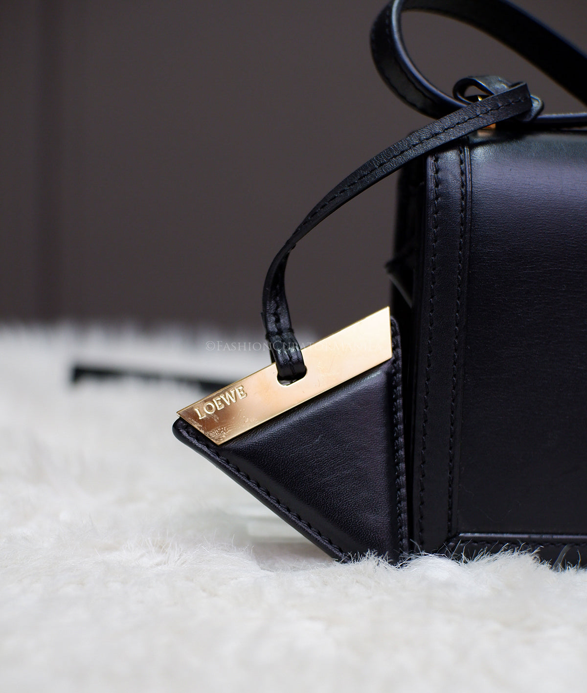 PRE-OWNED LOEWE SMALL BARCELONA SLING BLACK