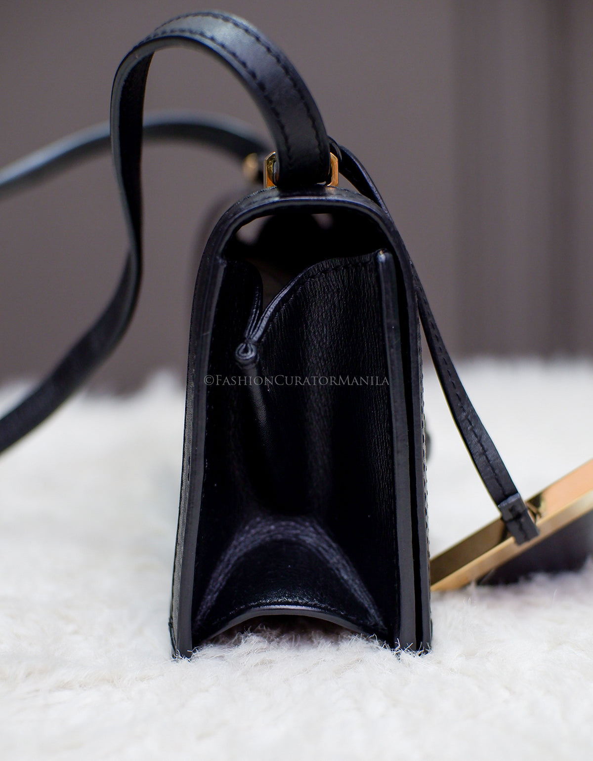 PRE-OWNED LOEWE SMALL BARCELONA SLING BLACK