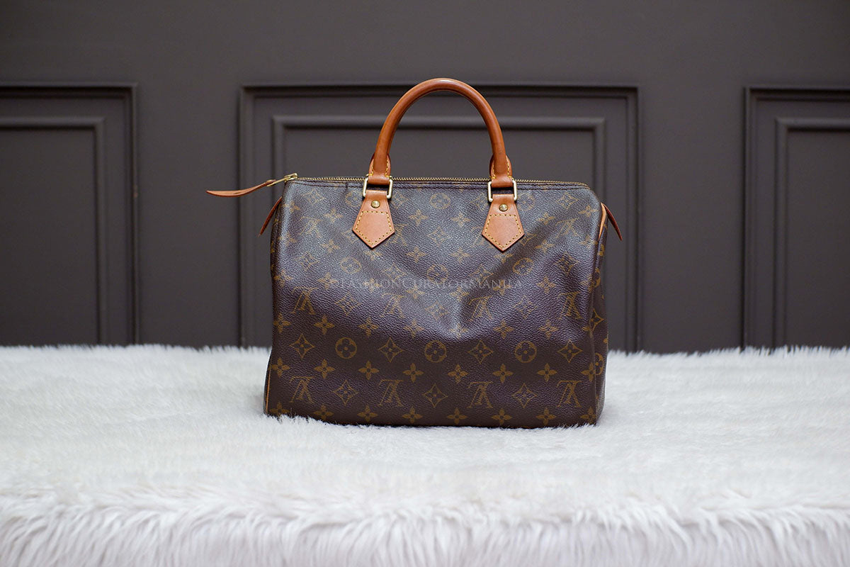 PRE-OWNED LOUIS VUITTON SPEEDY 30 REVERSE MONOGRAM TOPHANDLE