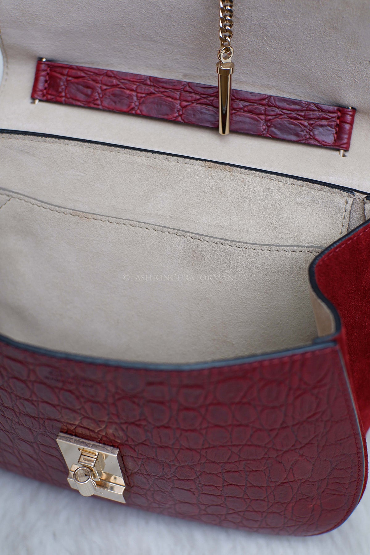 PRE-OWNED CHLOE DREW BURGUNDY