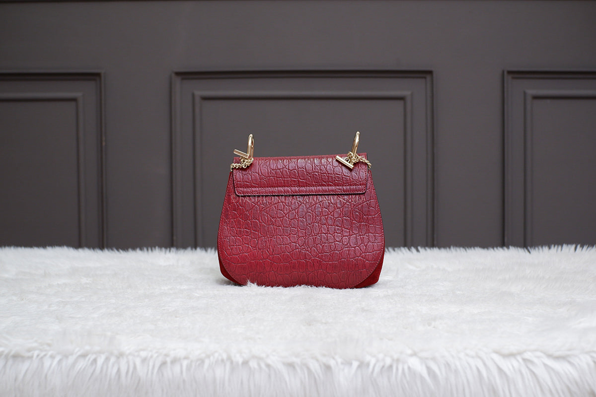 PRE-OWNED CHLOE DREW BURGUNDY