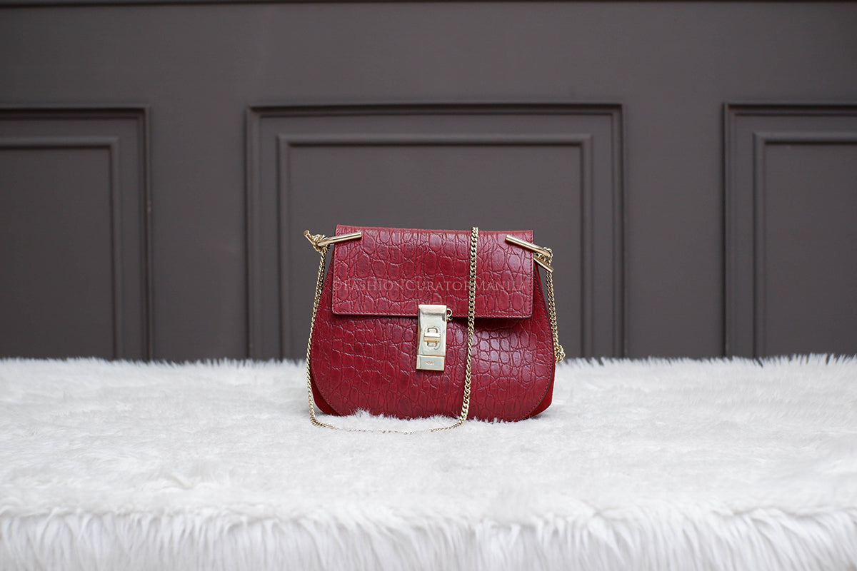 PRE-OWNED CHLOE DREW BURGUNDY