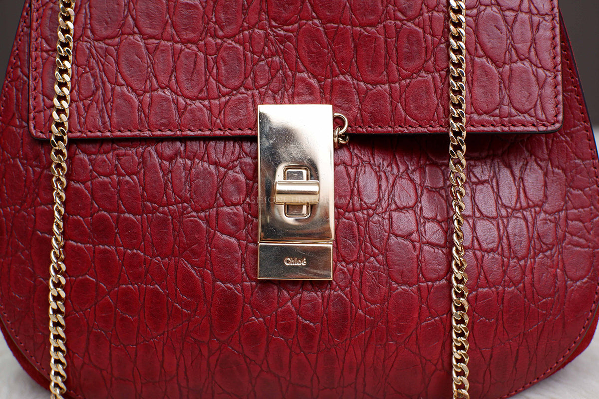 PRE-OWNED CHLOE DREW BURGUNDY