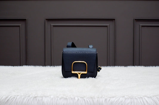 BRAND NEW HERMES DELLA CAVALLERIA MINI BLACK  STAMP U