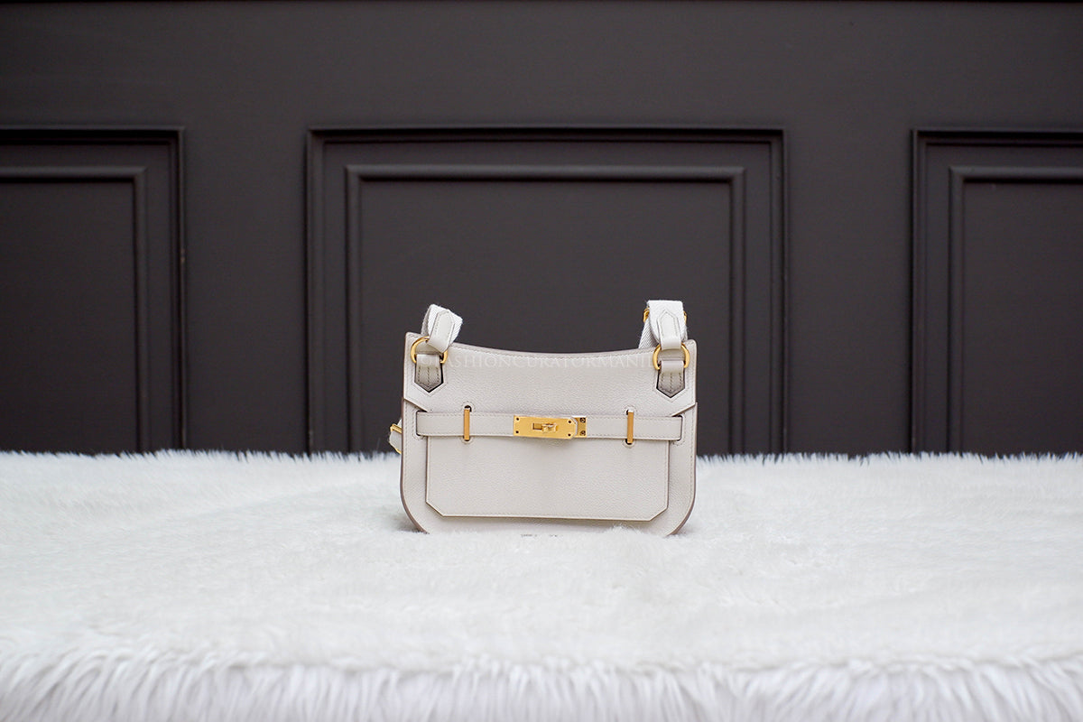 BRAND NEW HERMES MINI JYPSIERE BETON