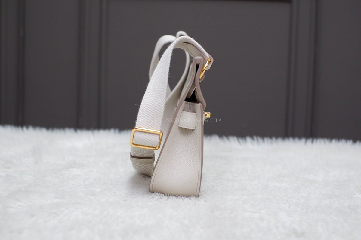 BRAND NEW HERMES MINI JYPSIERE BETON