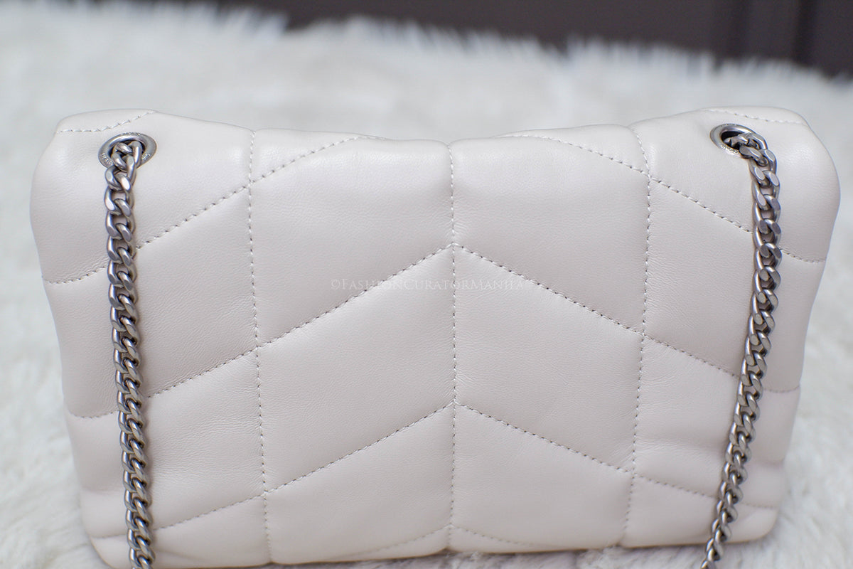BRAND NEW YSL MINI LOU PUFFER OFF WHITE