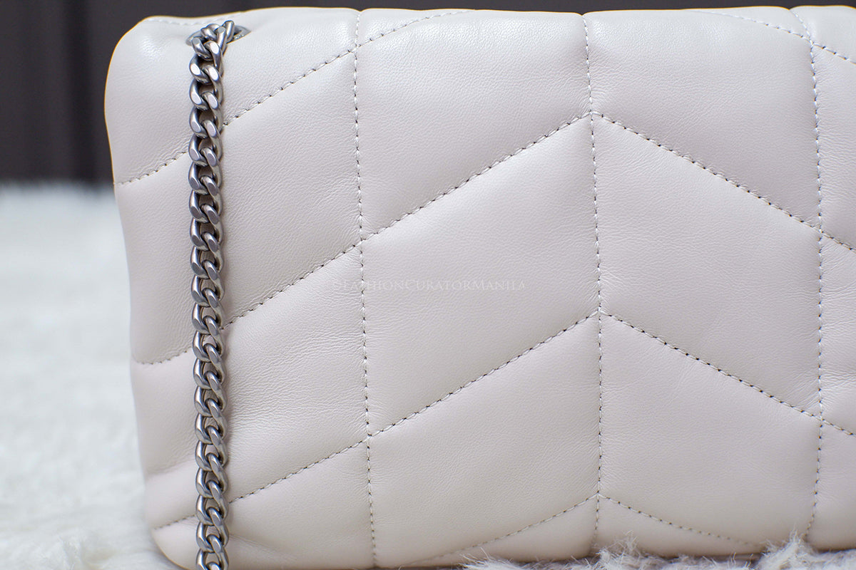 BRAND NEW YSL MINI LOU PUFFER OFF WHITE