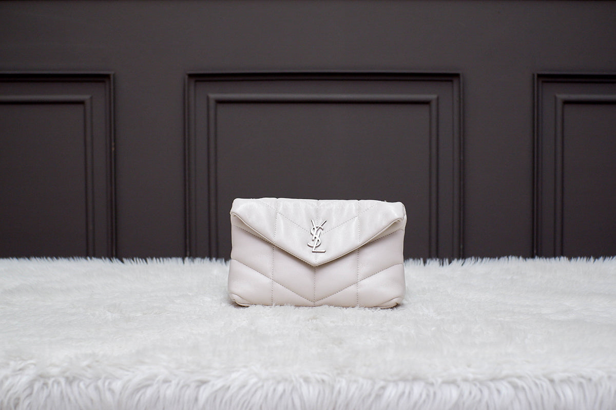 BRAND NEW YSL MINI LOU PUFFER OFF WHITE