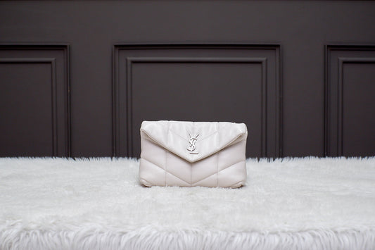 BRAND NEW YSL MINI LOU PUFFER OFF WHITE