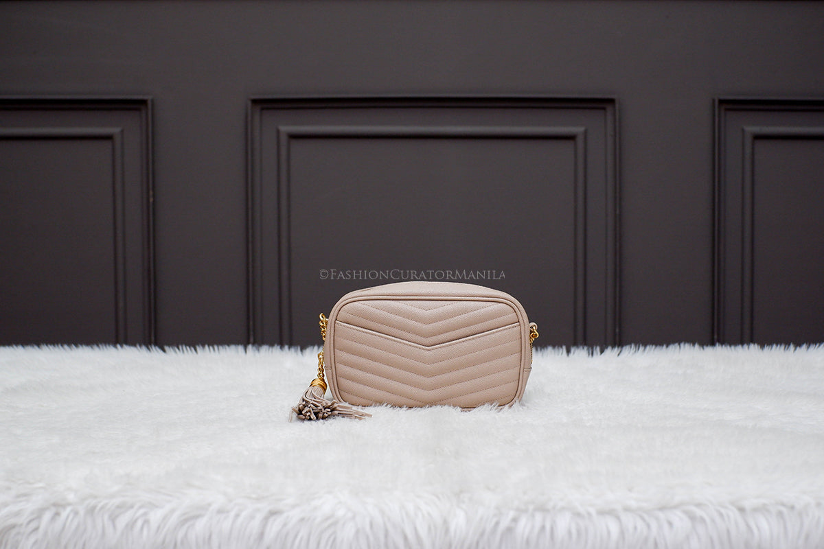 BRAND NEW YSL MINILOU BEIGE TASSEL BAG
