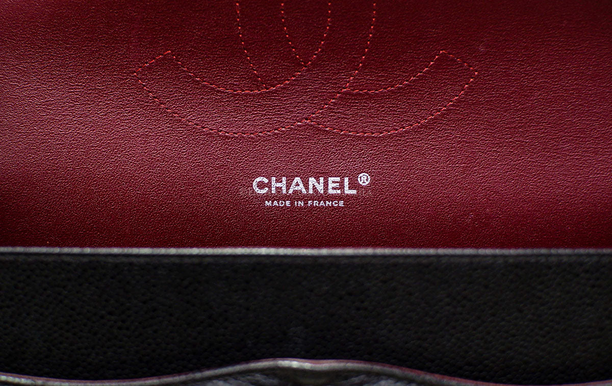 LIKE NEW CHANEL JUMBO DOUBLE FLAP BLACK SHW SERIES 30