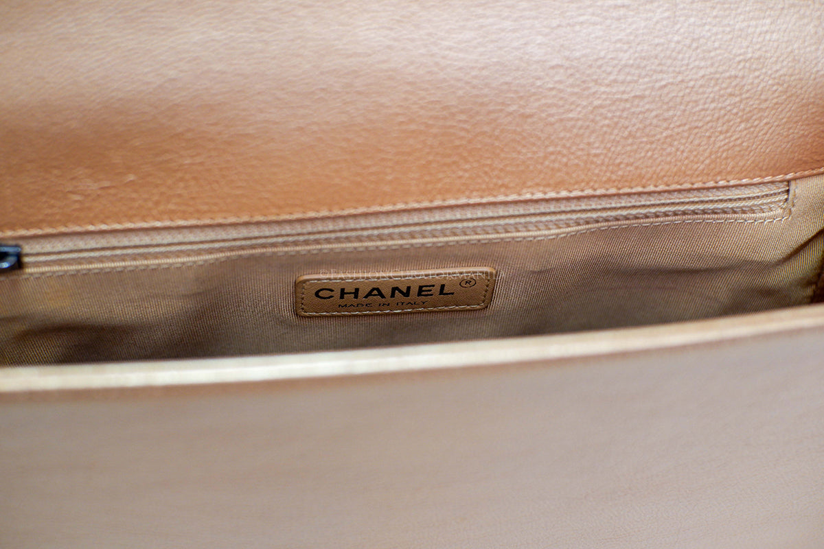 LIKE NEW CHANEL NEW MEDIUM LEBOY GOLD SERIES 20