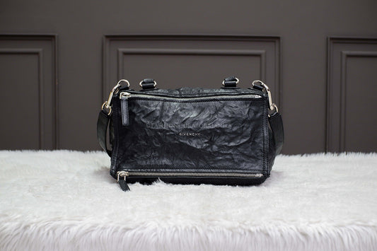 LIKE NEW GIVENCHY MEDIUM PANDORA BLACK TOP HANDLE SLING