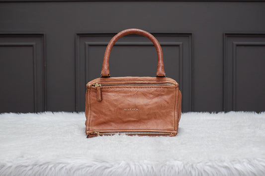 LIKE NEW GIVENCHY SMALL PANDORA TOP HANDLE SLING BEIGE