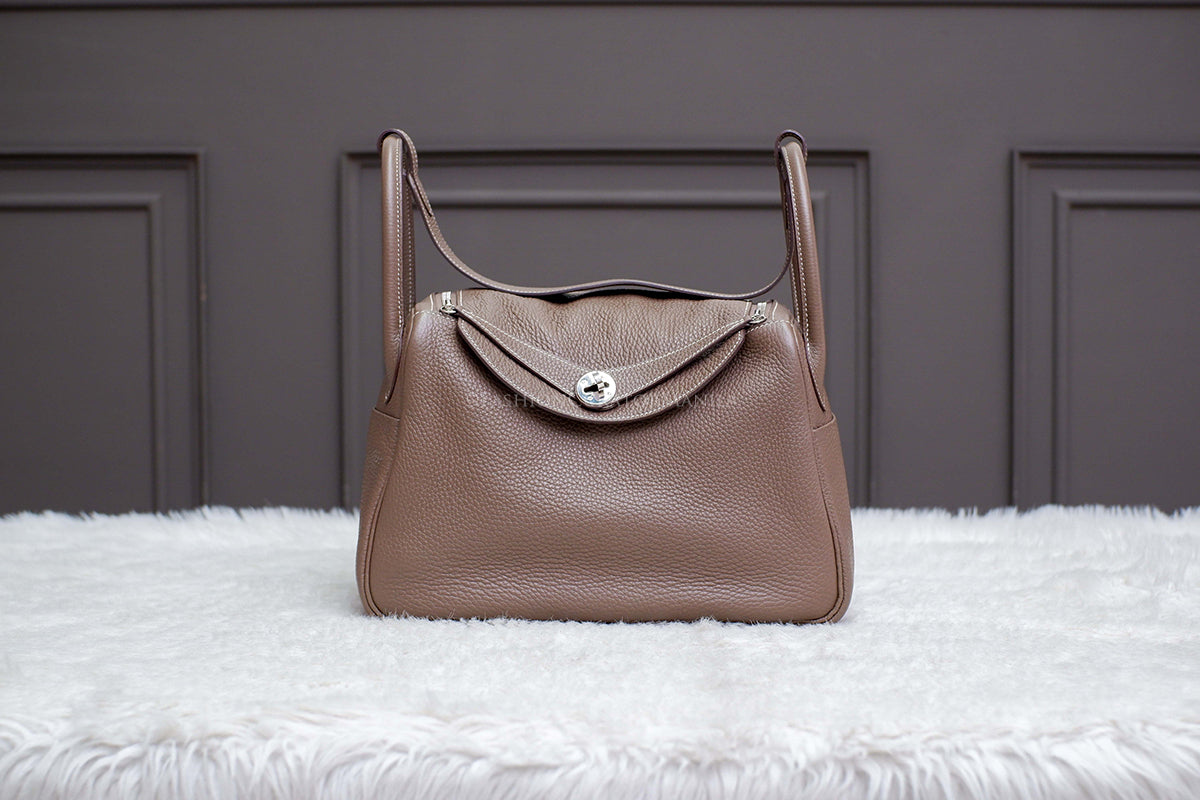 LIKE NEW HERMES LINDY 30 ETOUPE STAMP Y